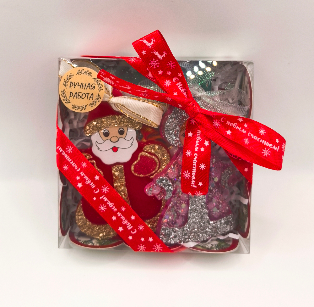 Ёлочные игрушки "Дед мороз и сненюгурка"