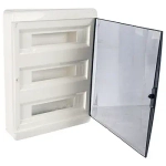 Щиток электрический для автоматов 54 модуля навесной белый прозрачная дверь IP41 IEK TEKFOR