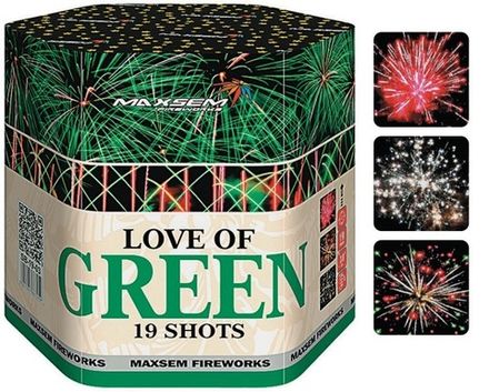 Батарея салютов "Love of Green" SB-19-03 19 залпов * 1.2"  (1/8)