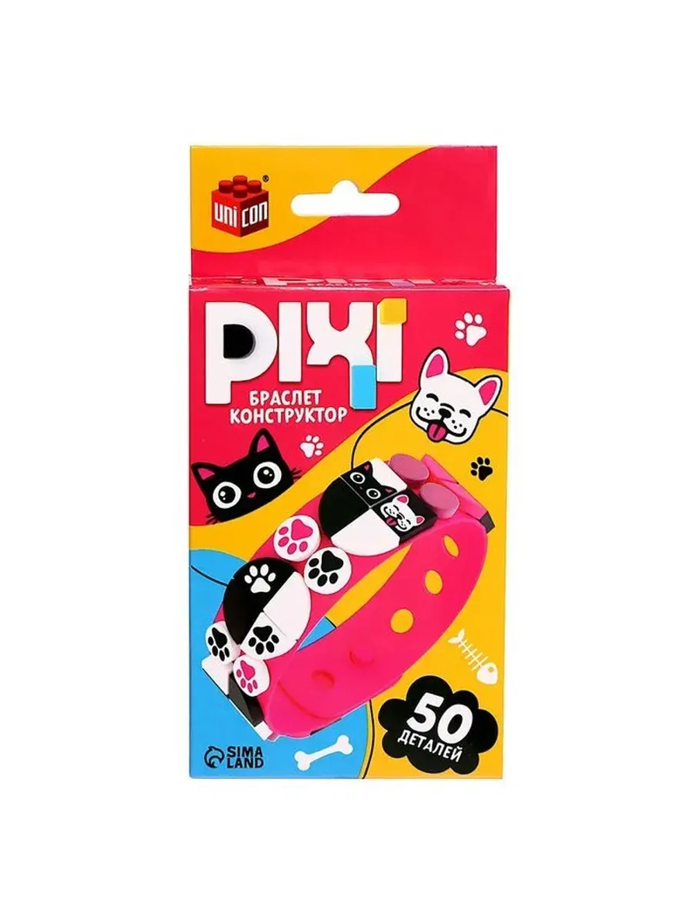 Браслет-конструктор «Pixi. Зверята», 50 деталей