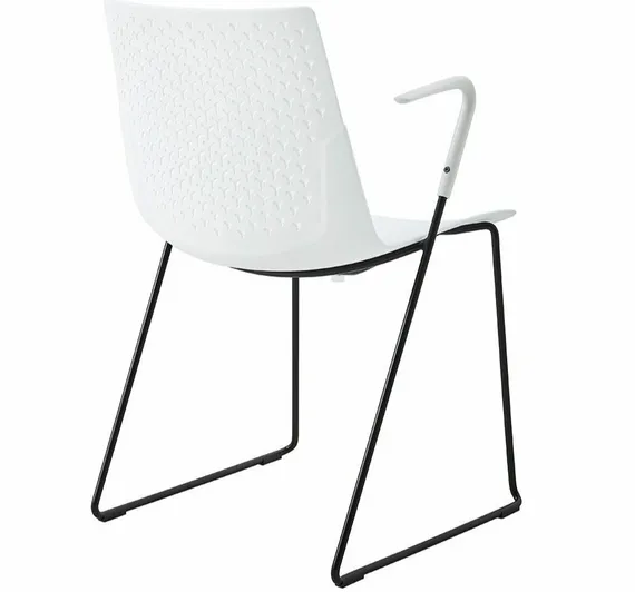 Стул с подлокотниками FX белый