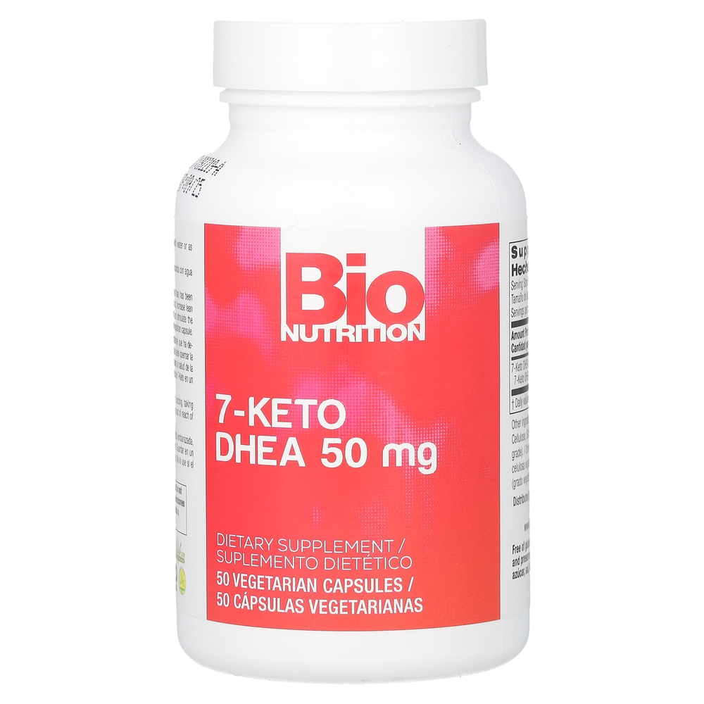 Bio Nutrition, 7-Keto, ДГЭА, 50 мг, 50 вегетарианских капсул