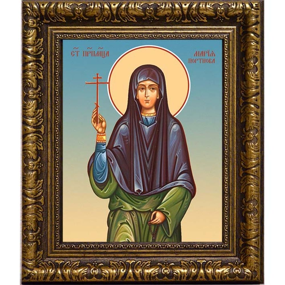 Мария Портнова преподобномученица. Икона на холсте.