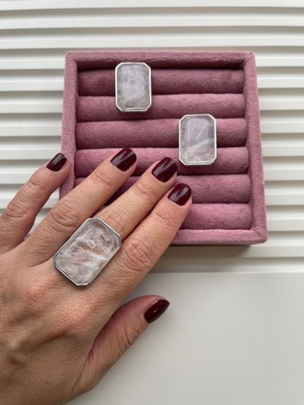 Перстень прямоугольный Кварц 30мм, разъемное