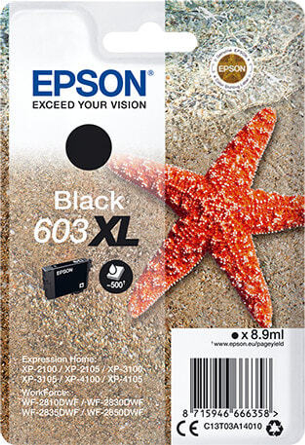 Epson C13T03A14020 струйный картридж Подлинный Черный 1 шт