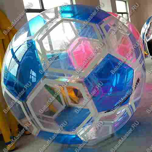 Аттракцион Водный шар "Футбольный мяч Голубой", ПВХ, 2 м
