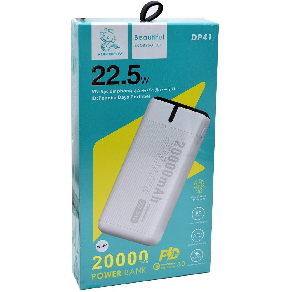 Портативный аккумулятор DENMEN DP41 20000 mAh (черный)