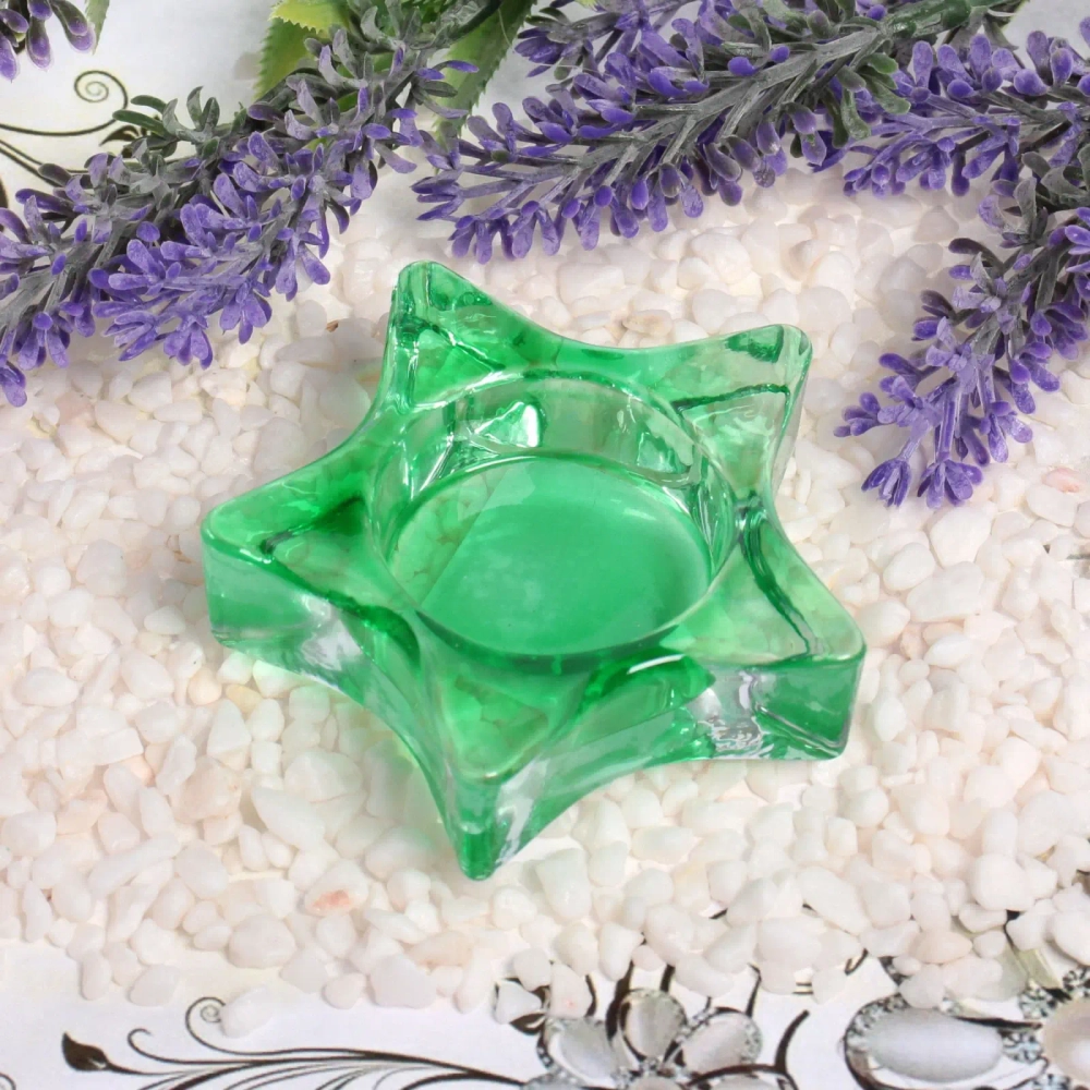 Подсвечник «Tea-звезда» 7,5*2,5см цвет зеленый