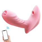 Розовый вибромассажер с вакуум-волновой стимуляцией (Цвет: розовый)