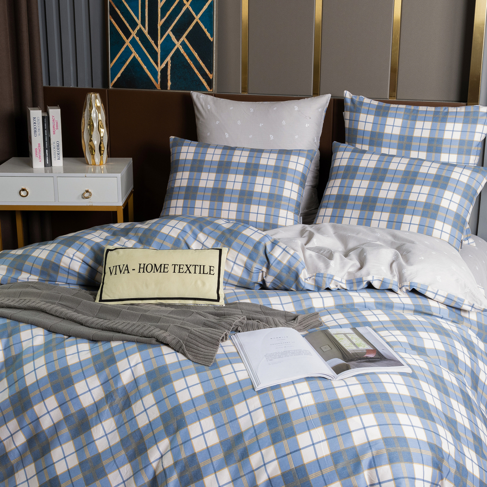 Комплект постельного белья Делюкс Сатин 100% хлопок на резинке LR442