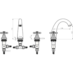 Смеситель для раковины Boheme Camelia 317