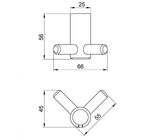Крючок для ванны двойной нерж сталь ROMA 16821.S матовый
