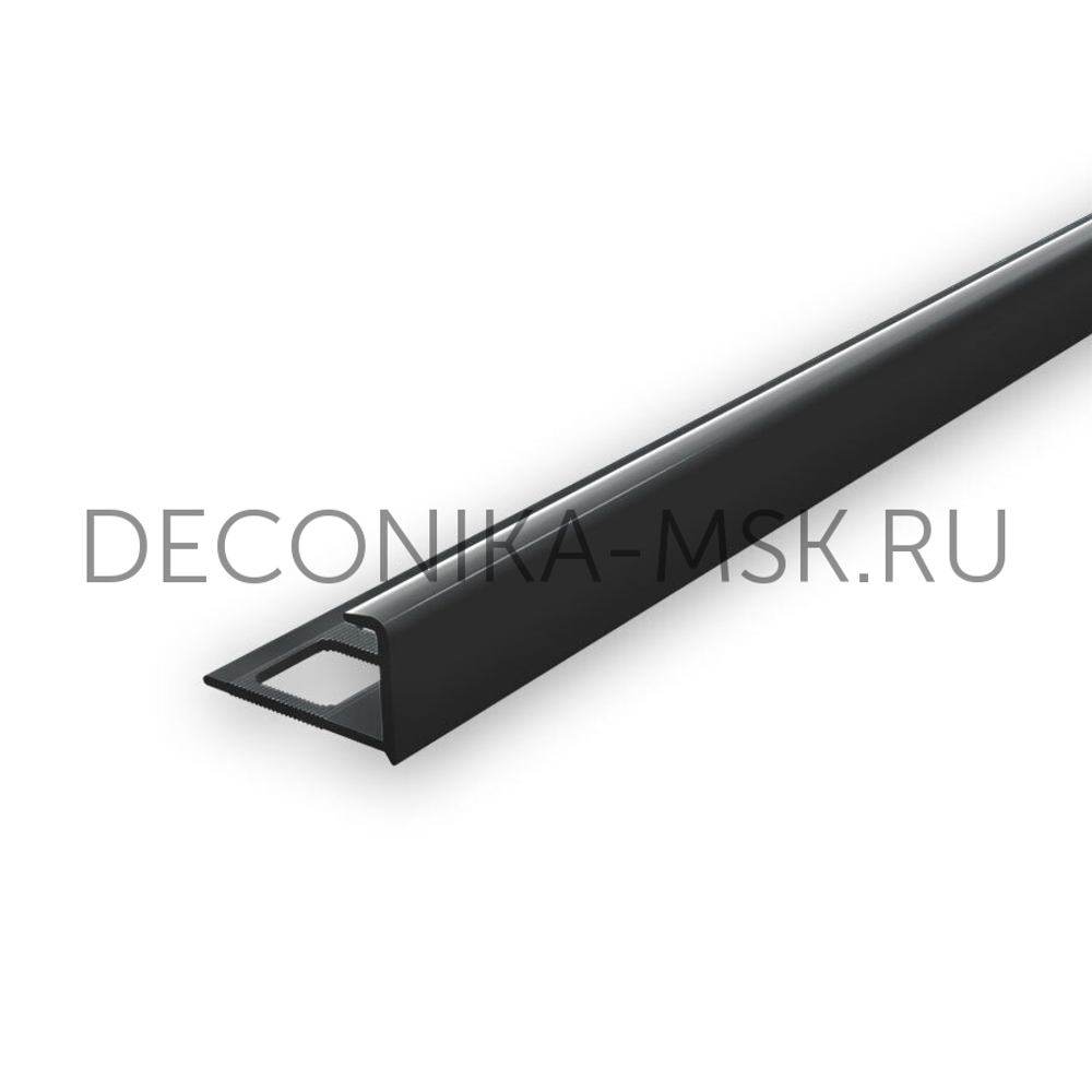 Раскладка для плитки наружная DECONIKA 10мм 2.5м Черный глянцевый Д-Пл10-Н-007ЧГ