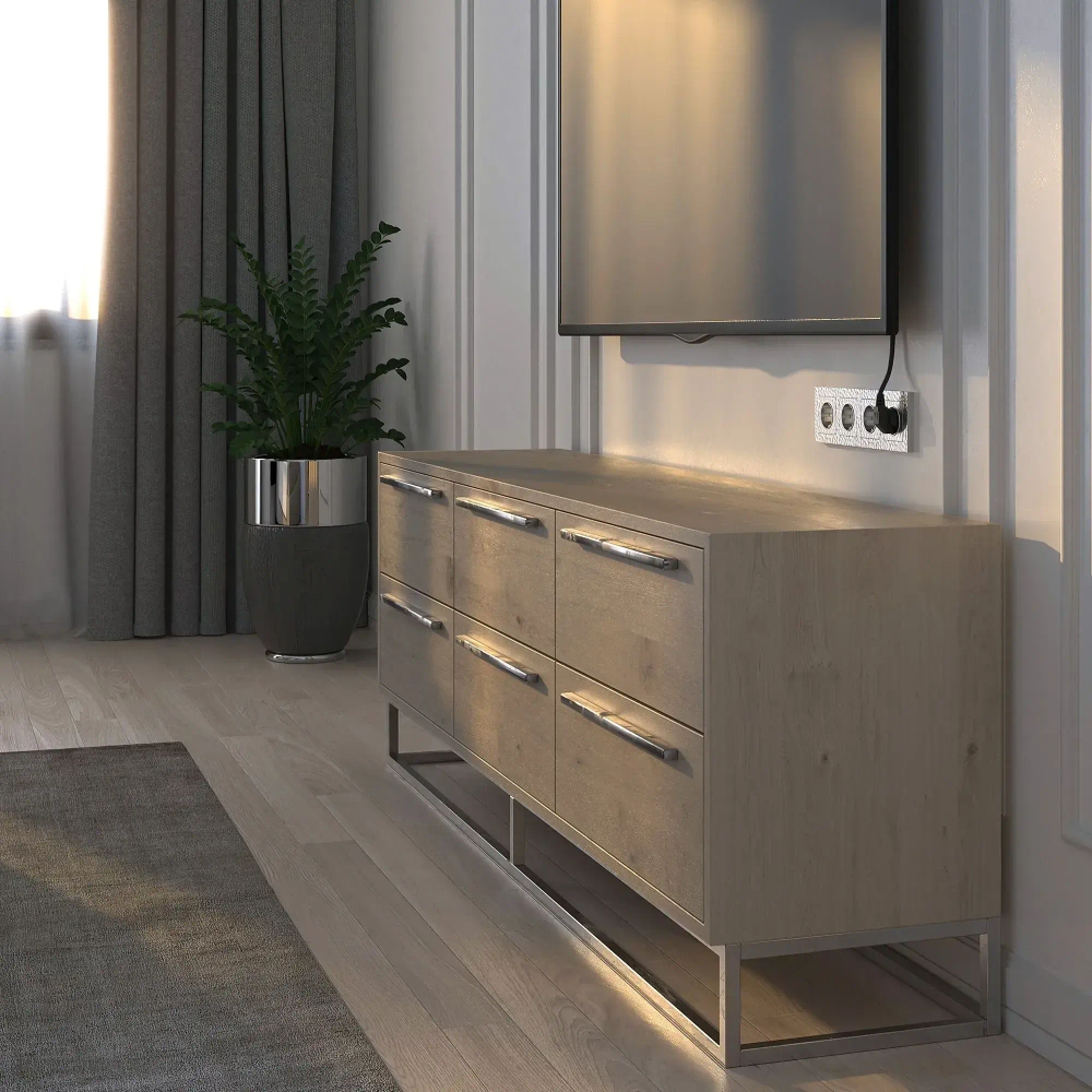 Рамка на 4 поста Hammer (серебряный) W0042406