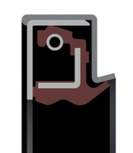 Кассетное уплотнение УК-40 (130x170x17) FKM/Сталь