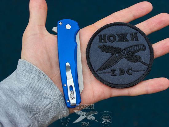 Складной нож Pro-Tech Malibu 5201-BLUE c клинком из стали CPM-20CV, рукоять алюминий