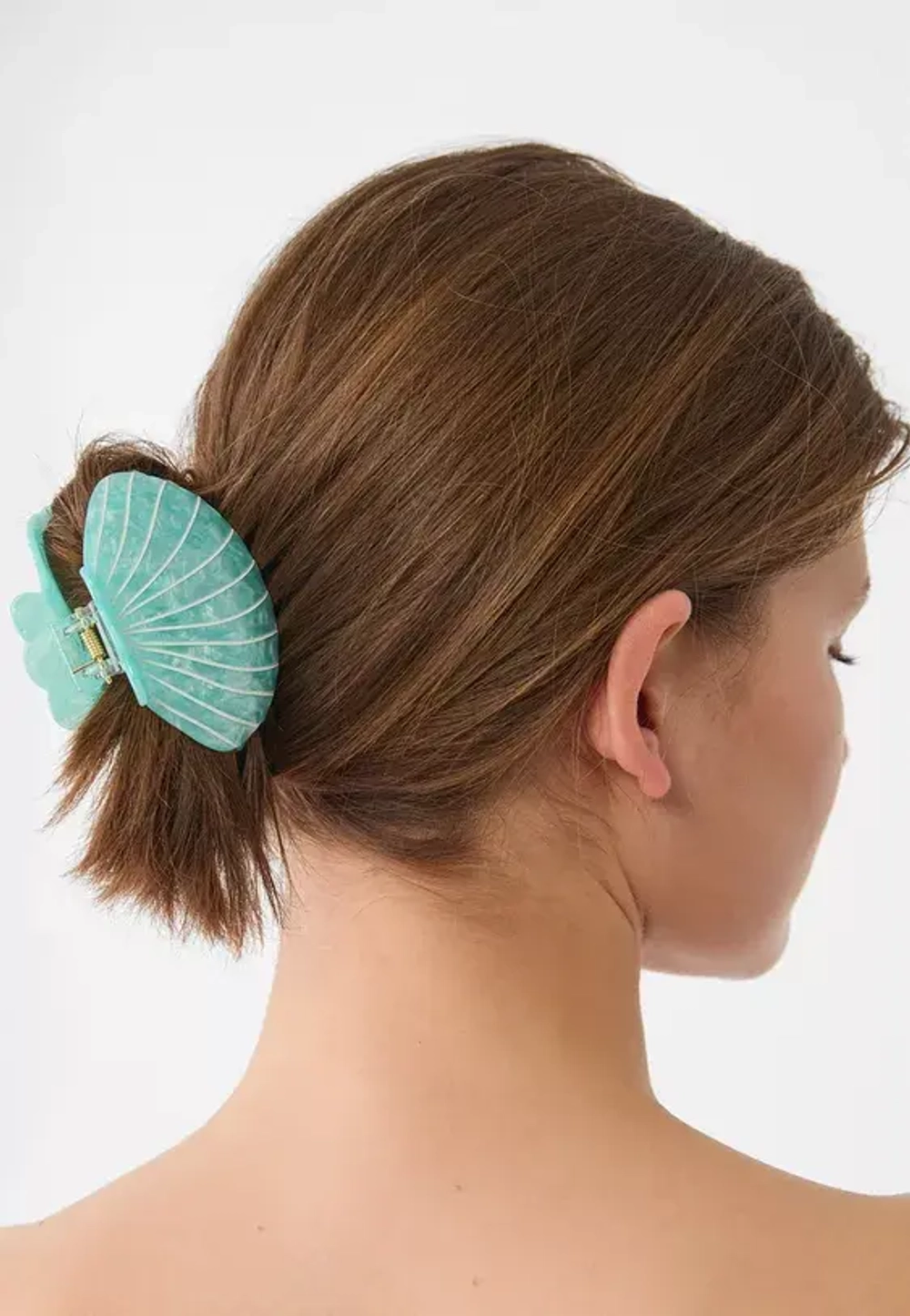 STRADIVARIUS Заколка для волос в форме морской раковины, небесно-голубой