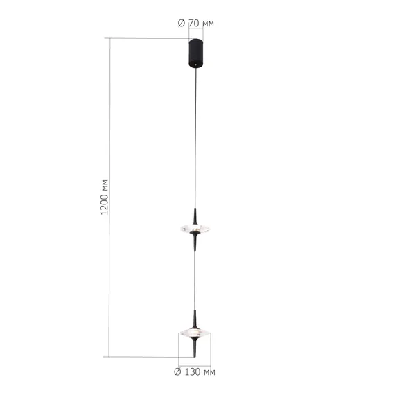 SL6231.403.02 Светильник подвесной ST-Luce Черный/Прозрачный LED 2*5W 4000K ZENITH
