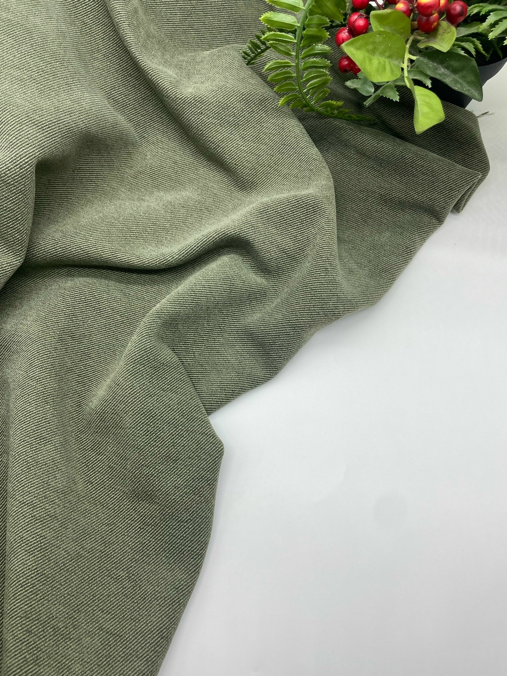 Вельвет диагональ хаки