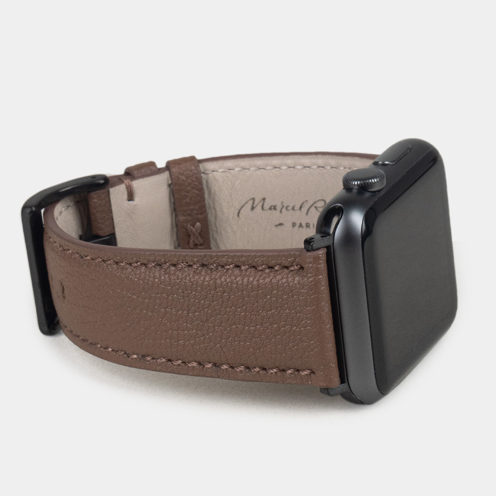 Ремешок для Apple Watch 40/41/42 mm из кожи козы, коричневого цвета