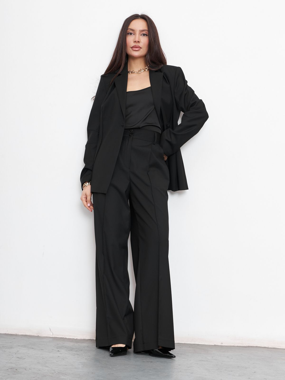 Брюки женские палаццо, Модный дом Виктории Тишиной, Амара 112-21-2, размер 46