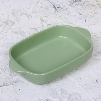 Форма керамическая для запекания «Акварель» 22,5*13,7*4,5см, нежно-зеленая
