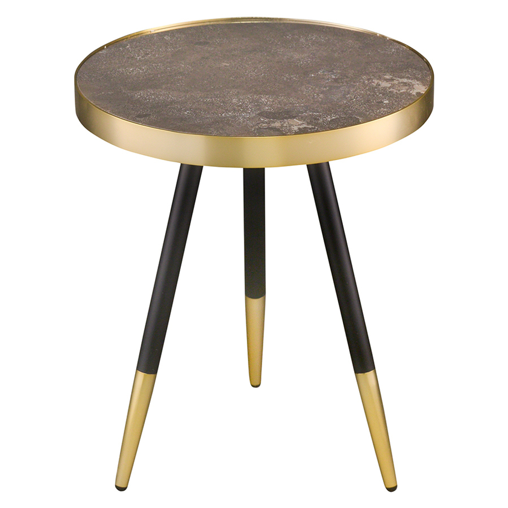 Стол Berg Hedda 40см черный/матовое золото