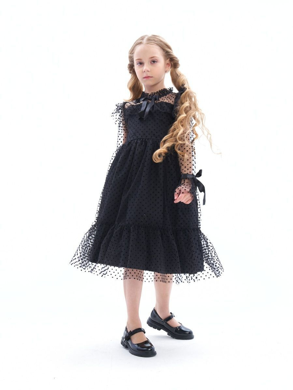 Пышное платье Уэнсдэй (Wednesday Addams) вещь на Хэллоуин