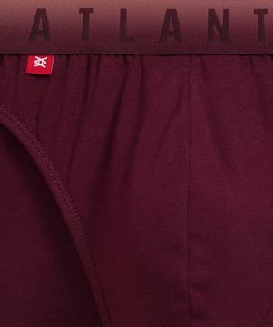 Мужские трусы (3шт) спорт  Atlantic 3MP-173, каберне + черный + изумрудный