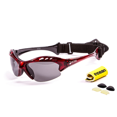 Спортивные очки OCEAN Mauricio Transparent Red / Grey Polarized lenses
