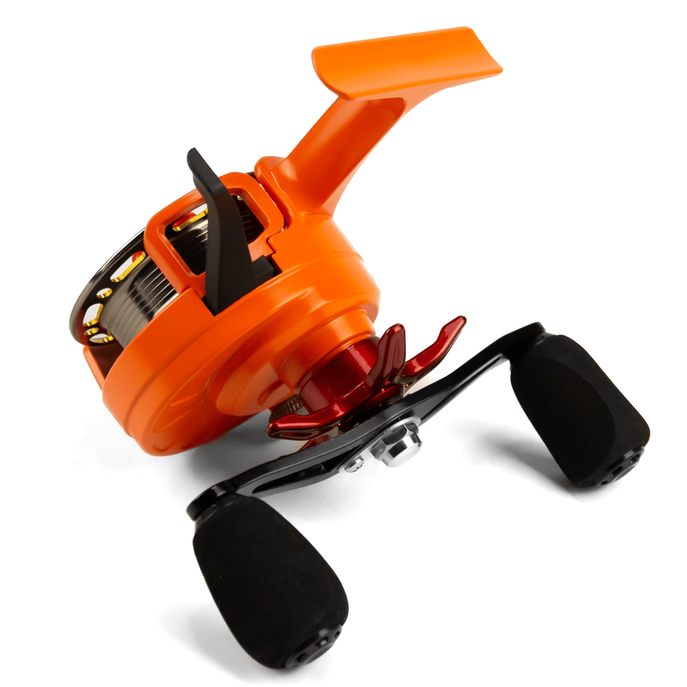 Катушка зимняя мультипликаторная Grows Culture Frozen L, Оранжевый (5+1BB, мет. шпуля)