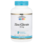 21st Century, цитрат цинка, 50 мг, 360 таблеток