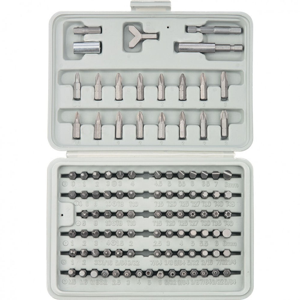 НАБОР БИТ SPARTA АДАПТЕРЫ Д/БИТ 100ПРЕДМЕТ 113975