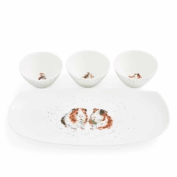 Royal Worcester Wrendale Designs Набор мисок на подносе 3+1 9 см