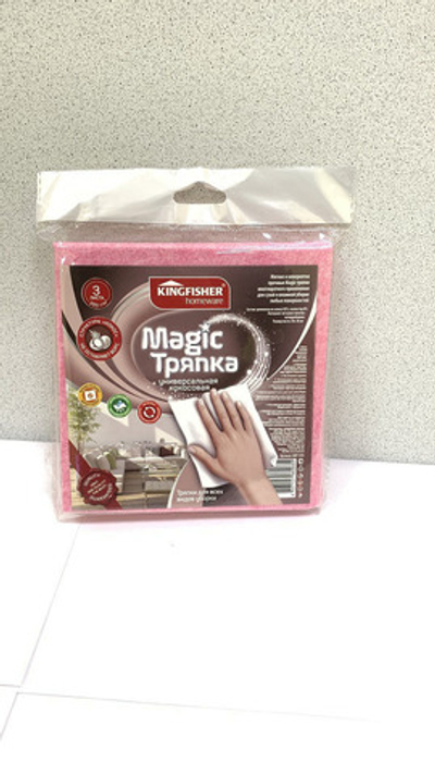 KINGFISHER Magic Тряпка универсал.кокосовая 30*30см.3 листа