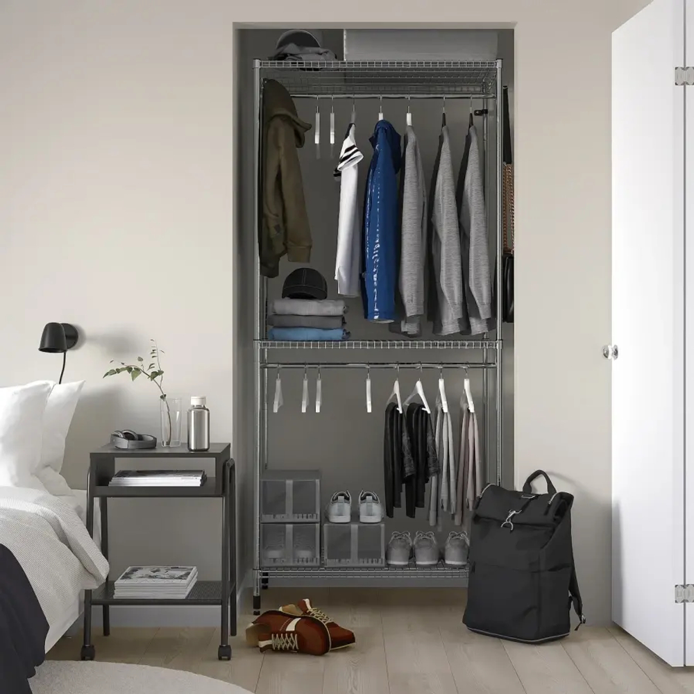 Гардеробная система - IKEA OMAR, 92х50х201 см, оцинкованная сталь, ОМАР ИКЕА