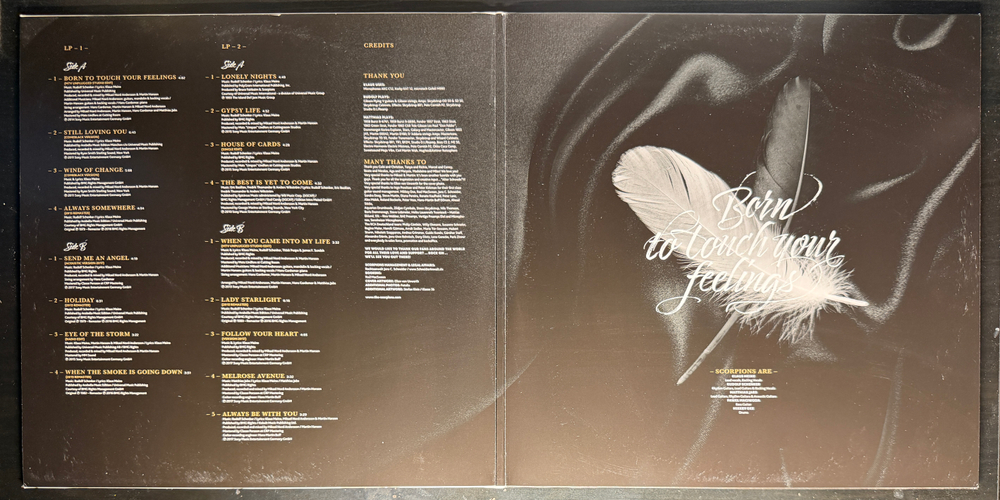 Scorpions – Born To Touch Your Feelings - Best Of Rock Ballads 2LP (Европа 2018г.) White Т