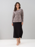 Лонгслив ЛНкл-081/бежевый-зебра