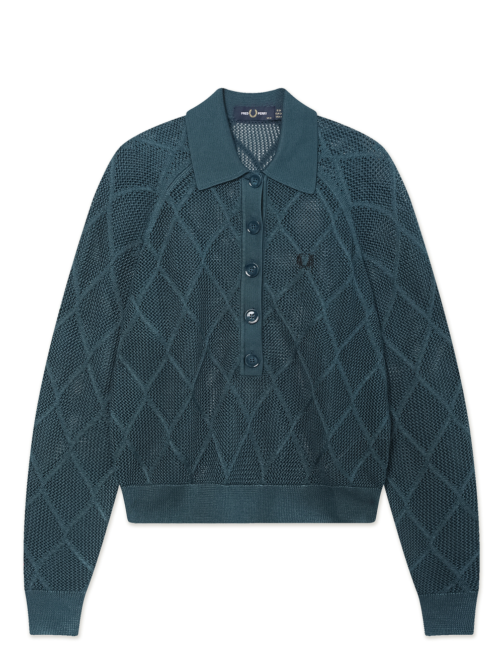 Рубашка Трикотажная Дл. Рукав Argyle Mesh Knitted Shirt
