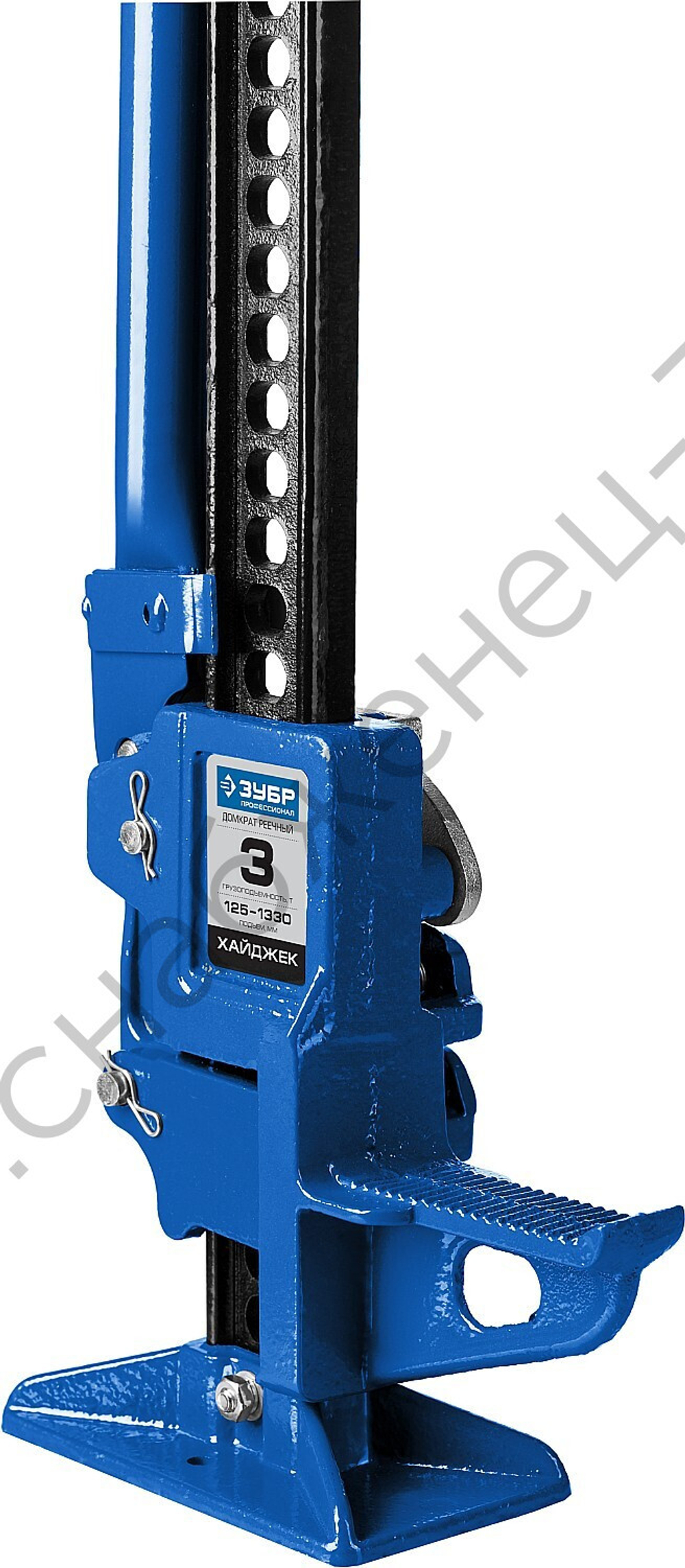 ЗУБР Хай-джек, 3 т, 125 - 1330 мм, реечный механический домкрат, Профессионал (43045-3-135)