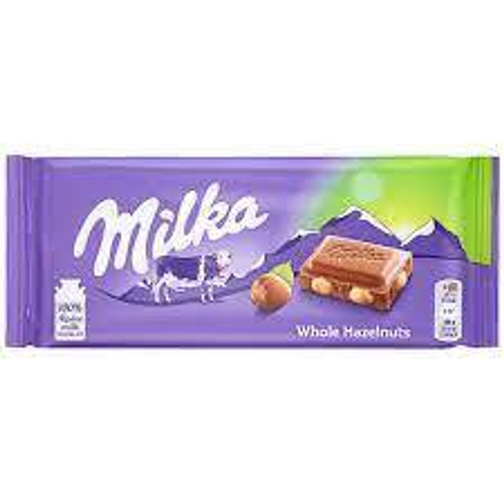 Milka  Молочный Шоколад с Цельным Фундуком 100г