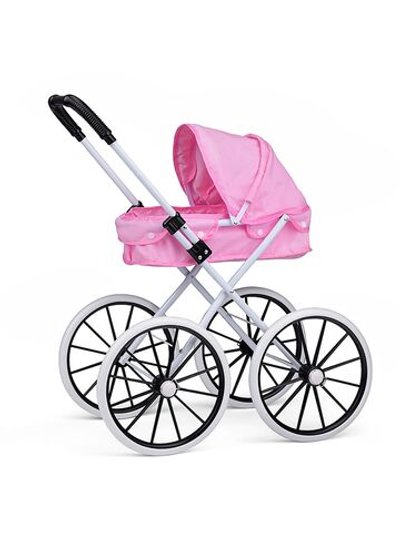 Коляска для кукол металлическая с капюшоном (LMH918)