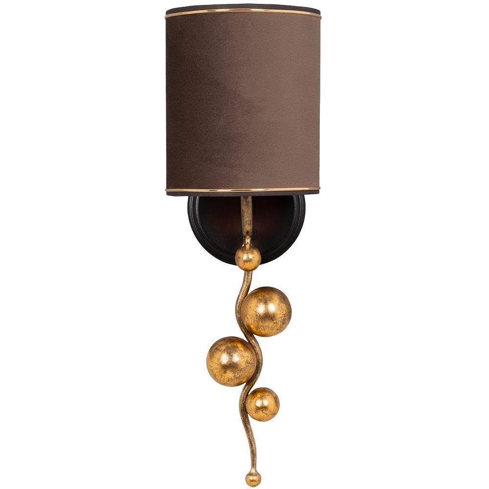 Бра настенный светильник Heri Каштан левое с абажуром Терра Шоколад