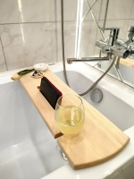 Полка столик (подставка) для ванной из 100% цельного кедра