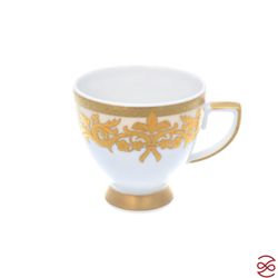 Набор кофейных пар Falkenporzellan Natalia creme gold 100мл