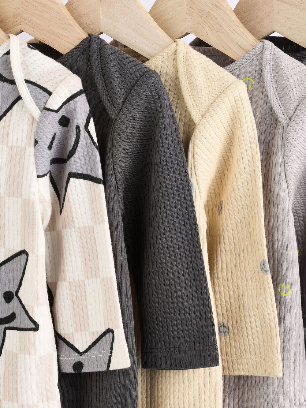 Боди с коротким рукавом для малышей Next B71-858, 5 шт., Бежевый, Серый