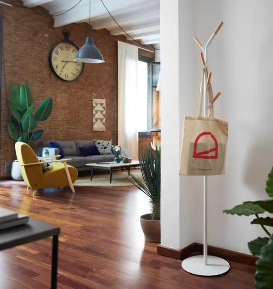 Напольная вешалка Bren 175 см белая