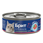 Консервы для стерилизованных кошек Брит Риет из говядины, 100 г. 12 упаковок