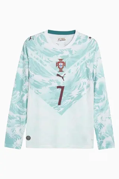 Футболка с длинными рукавами Puma Portugal 2026 Away Ronaldo 7 - бирюзовый