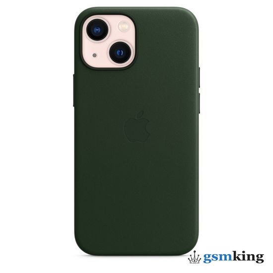 Apple Leather Case with MagSafe iPhone 13 Mini Sequoia Green «Зелёная секвойя» MM0J3ZE/A